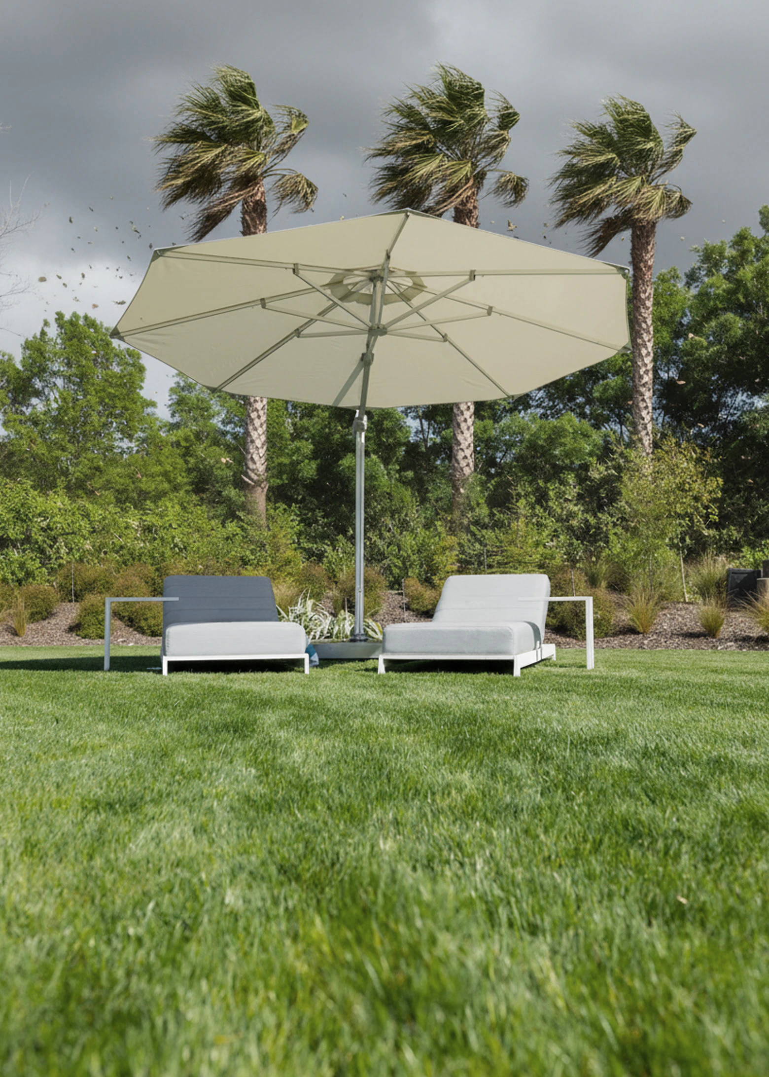 Granada - Cantilever Umbrella - Sand | Alpine Spas™ NZ